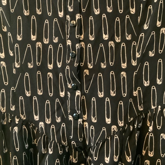 Safety Pin Button Down Dress - Picture 2 of 8